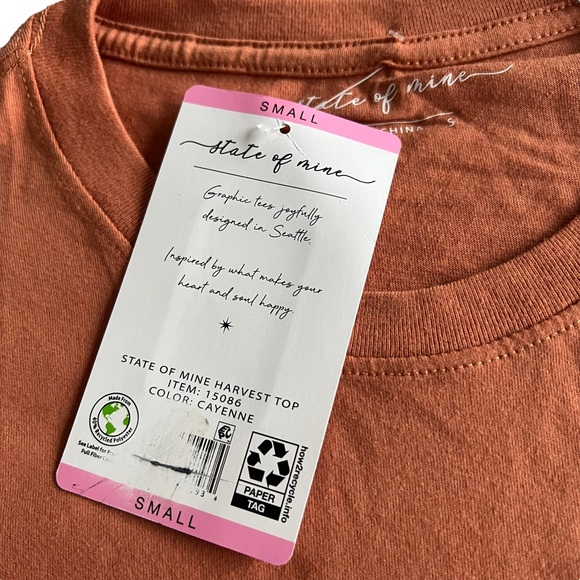 NWT State of Mine Ladies' Fall Harvest Top Size Small - Picture 4 of 13
